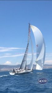 TP52 en la regata "48 Trofeo Conde de Godó 2021" con la Trinqueta de Spi de Velas Hood.